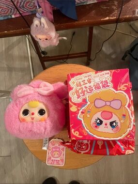 Baby Three Pink Bag With Beads